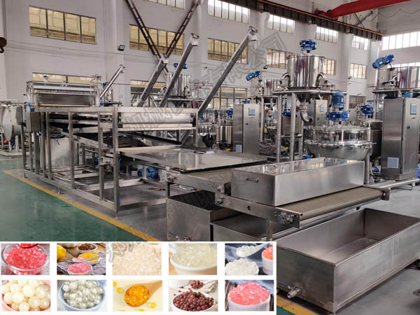 Ροή τεχνολογίας επεξεργασίας της γραμμής παραγωγής boba Horseshoe popping boba.jpg